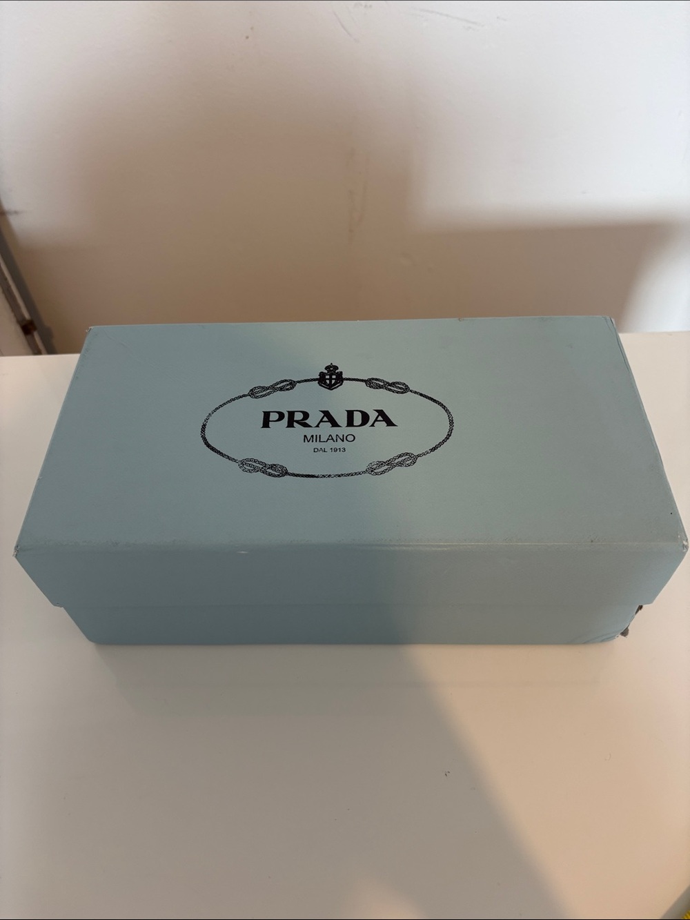 Prada Light Blue shoe Box.